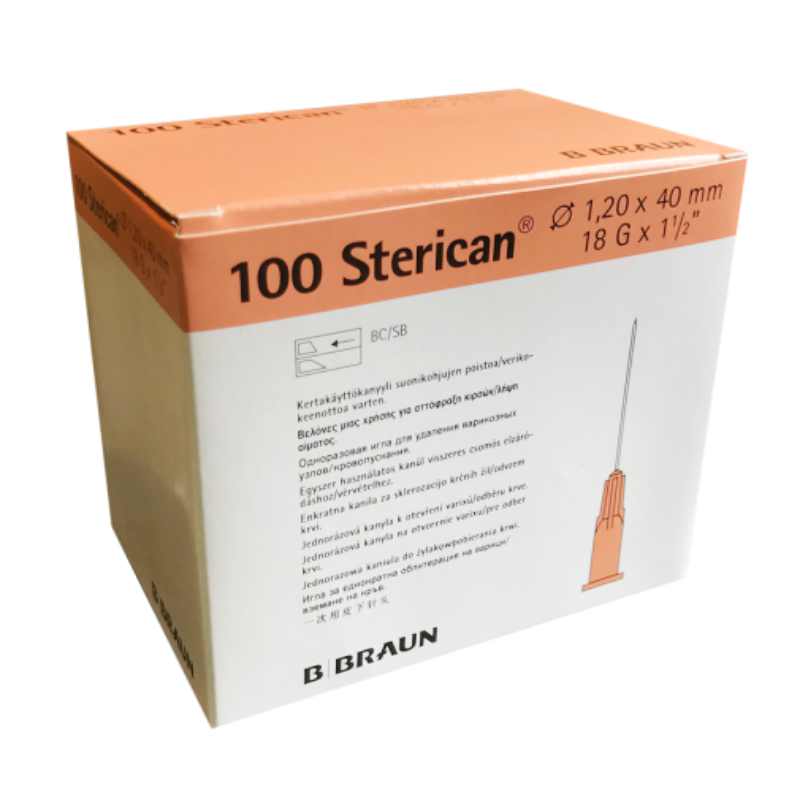 Aguja hipodérmica Sterican 18G x 1 1/2”, 1,20 x 40 mm C.