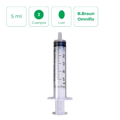 Jeringa B.Braun Omnifix 5 ml de 3 cuerpos Luer