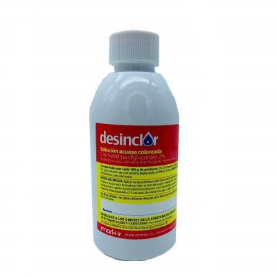 Desinclor Clorhexidina acuosa coloreada 2%. Coloreada 250