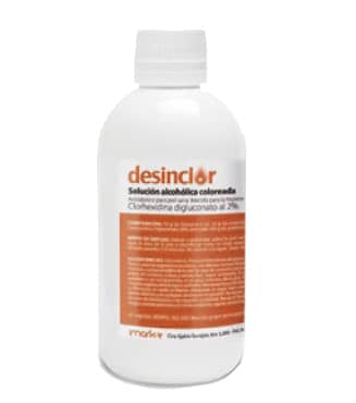 Desinclor Clorhexidina solución alcohólica coloreada 2% 250ml