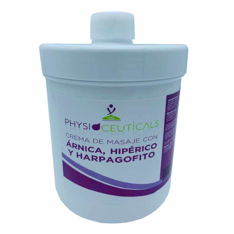 Crema de masaje Physi Ceuticals con árnica, hipérico y harpagofito 1L