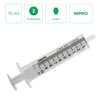 Jeringa de 2 cuerpos Luer 10ml – Caja de 100