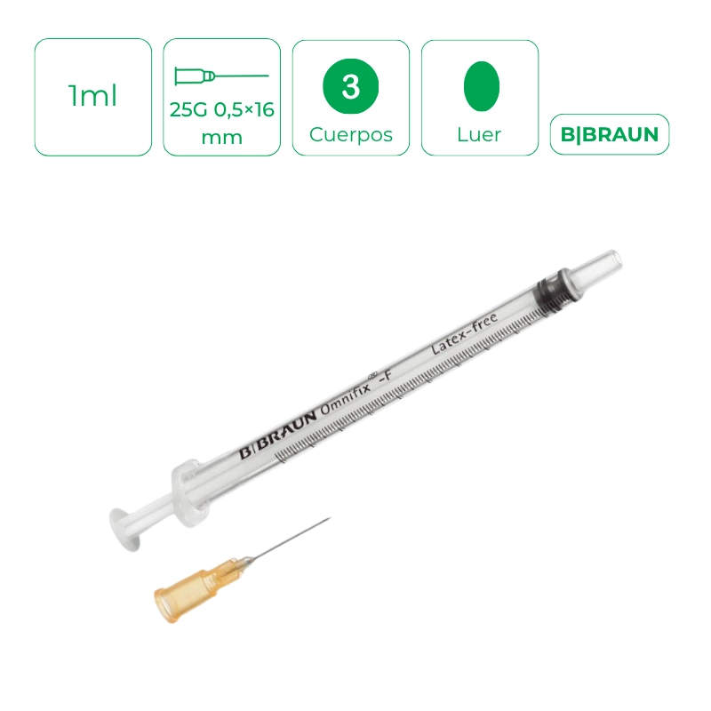Omnifix®-F Jeringa tuberculina con aguja 25G 0,5×16 mm Luer