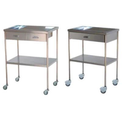 Mesa Auxiliar Inox. 1 Cajon Superior Bandeja Extraible