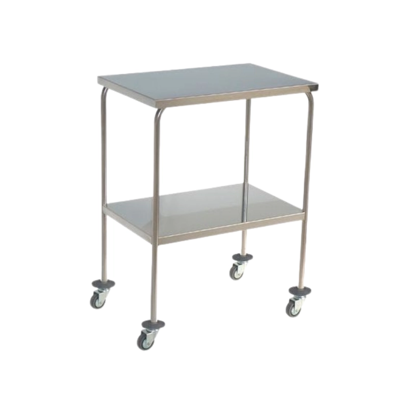 Mesa Auxiliar Inox. 2 Lisos Inox.