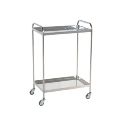 Mesa Auxiliar Inox. 2 con Reborde 2 Empujadores