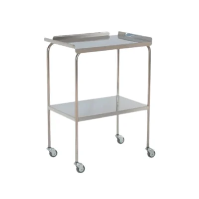 Mesa Auxiliar Inox. Inferior Liso Superior Con Reborde 3 Lados