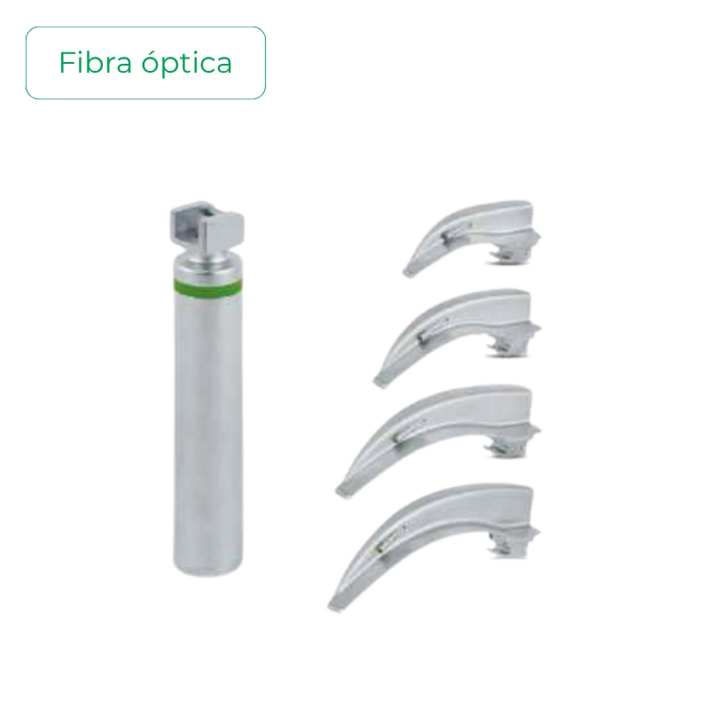 Kit Laringoscopio de 4 Palas NAISAL - Fibra óptica