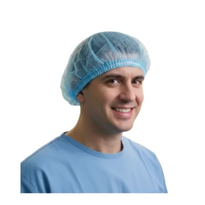 Gorro desechable plegado 100 unidades azul claro