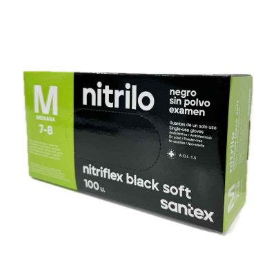 Guante nitrilo negro excelente calidad talla m