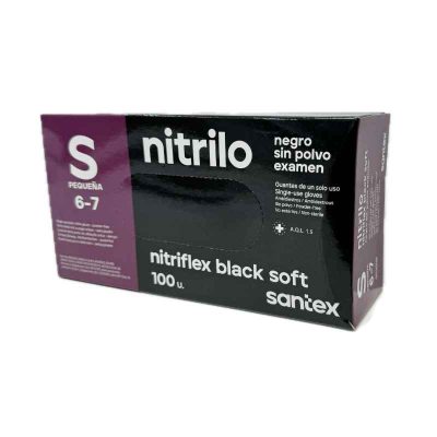 Guante nitrilo negro excelente calidad talla s