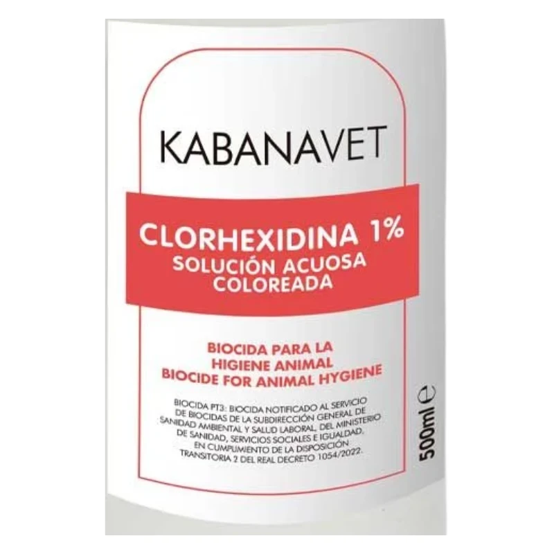 Clorhexidina uso veterinario 1% Solución acuosa coloreada