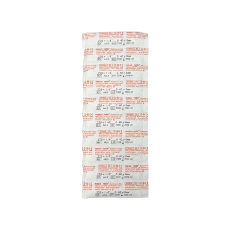 Aguja mesoterapia Meso- relle 27G 0.40x6mm 100U