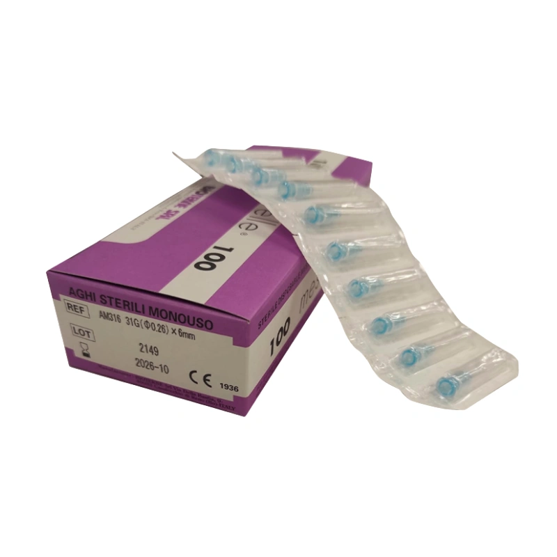 Aguja mesoterapia Meso-relle 31G 0.26x6mm 100U