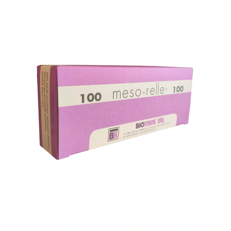 Aguja mesoterapia Meso-relle 31G 0.26x6mm 100U
