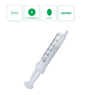 Jeringa nipro 5ml Luer slip sin aguja 100 Unidades