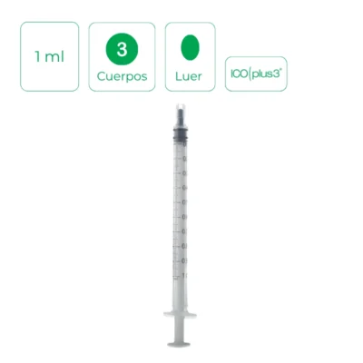 Jeringa sin aguja insulina 1ml Icoplus 100 Unidades