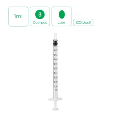 Jeringa sin aguja tuberculina 1ml Icoplus 100 Unidades