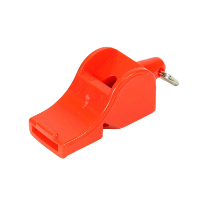 Silbato de rescate rojo con cordón