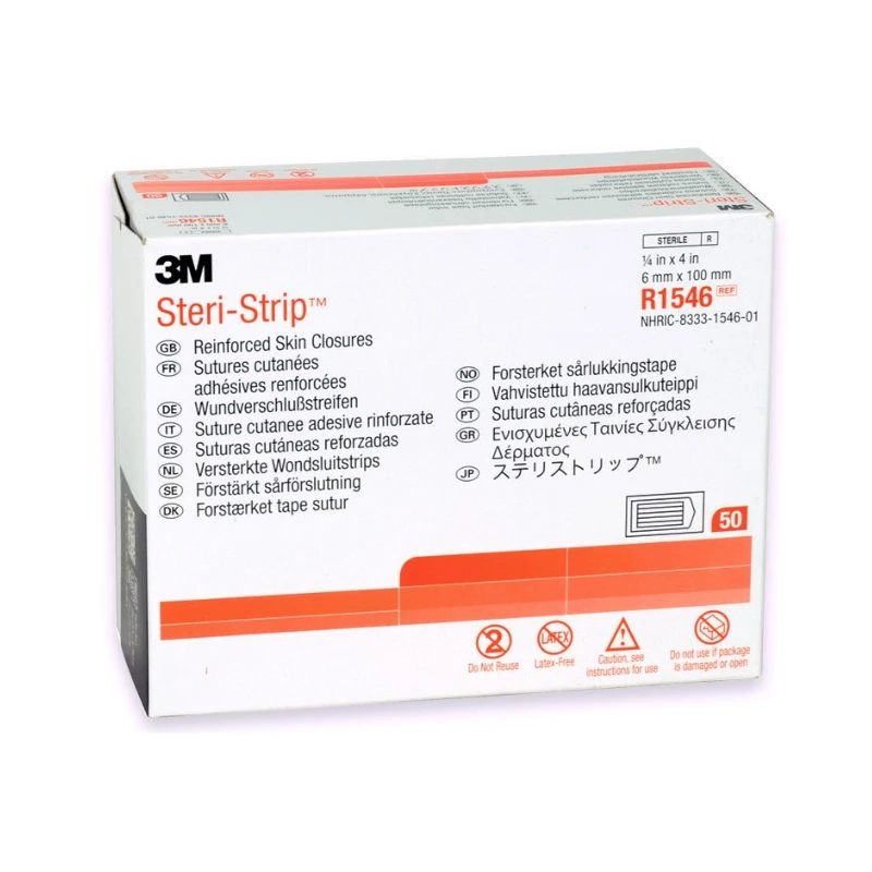 Steri-Strip 3M Bandas de Sutura cutánea Reforzadas 6 mm x 100 mm pack 50 sobres