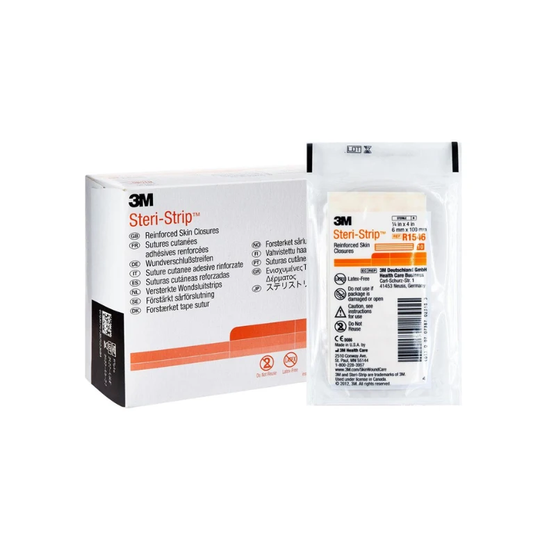 Steri-Strip 3M Bandas de Sutura cutánea Reforzadas 6 mm x 100 mm pack 50 sobres