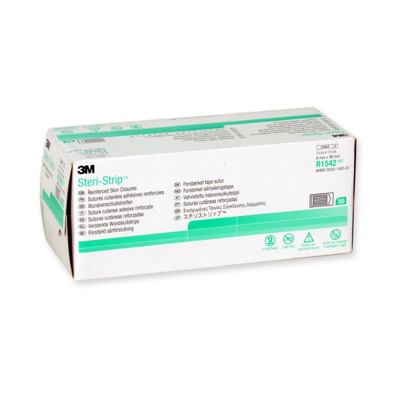 Steri-Strip 3M Bandas de Sutura cutánea Reforzadas 6 mm x 38 mm Pack de 50 sobres estériles