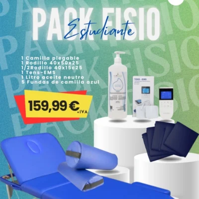 Pack de inicio para fisioterapeutas Camilla, cojines, TENS, aceites y más