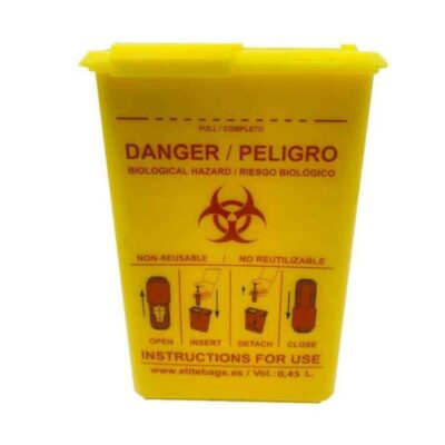 Contenedor de agujas de bolsillo  0 45 litros