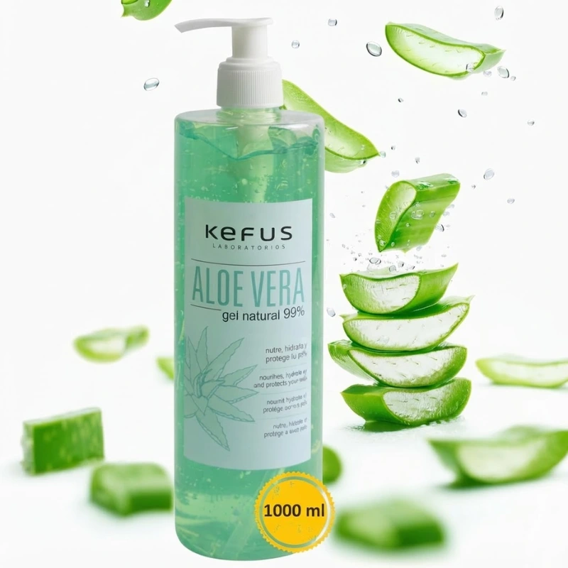 Gel de Aloe Vera natural verde Kefus. 1 litro
