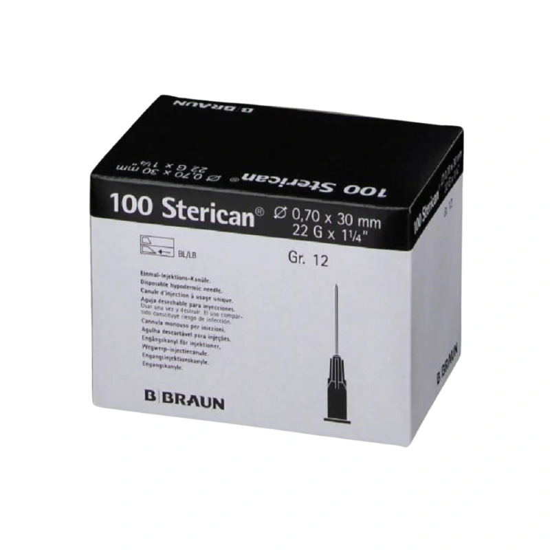 Aguja Sterican 22G 0.70×30 mm 100 Unidades