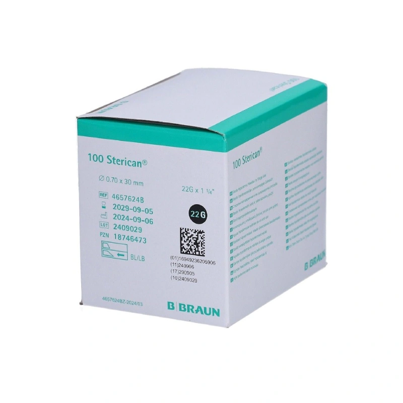 Aguja Sterican 22G 0.70×30 mm 100 Unidades