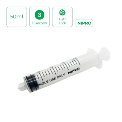 Jeringa de 3 cuerpos nipro Luer Lock 50ml