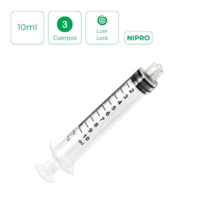Jeringa de 3 cuerpos nipro Luer Lock 10ml
