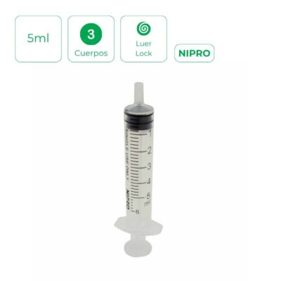 Jeringa de 3 cuerpos nipro Luer Lock 5ml