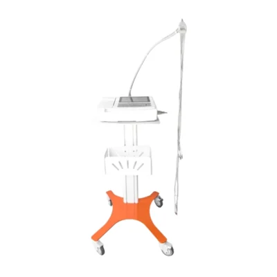 Carro de ECG de gama alta con sujetacables base naranja