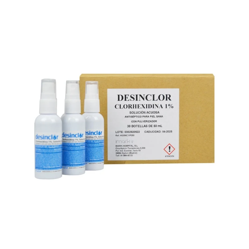 Desinclor spray 1% clorhexidina, solución antiséptica 50ml CAJA 30 UNIDADES