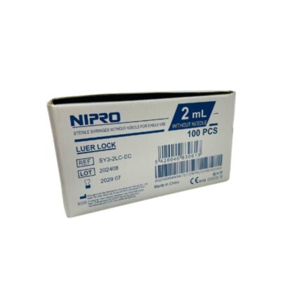 JERINGA 3C NIPRO 2ML LUER LOCK C/100UDS