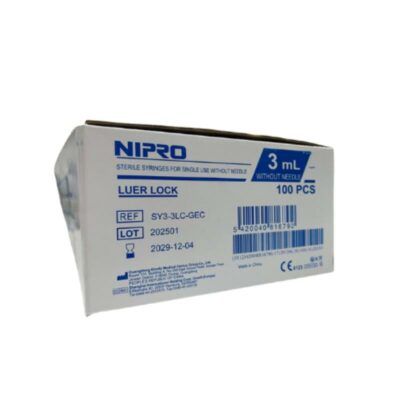 JERINGA 3C NIPRO 3ML LUER LOCK C/100 UDS
