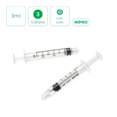 Jeringa de 3 cuerpos nipro Luer Lock 3ml