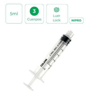 eringa de 3 cuerpos nipro Luer Lock 5ml