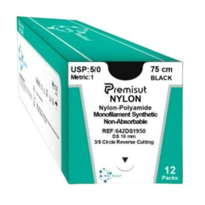 SUTURA NYLON DS19 5/0 75CM C/12