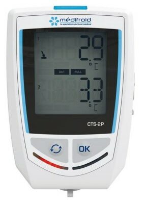 Registrador de temperatura de 2 sondas