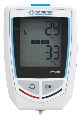 Registrador de temperatura de 2 sondas