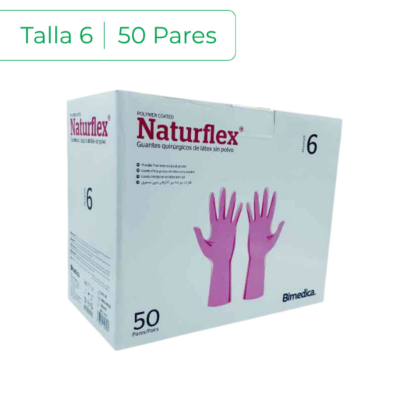 Guantes quirúrgicos estériles NATURFLEX 50 uds. Talla 6
