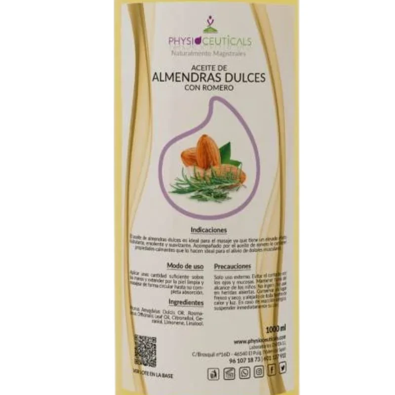 Aceite de almendras dulces «con romero» 1000ml