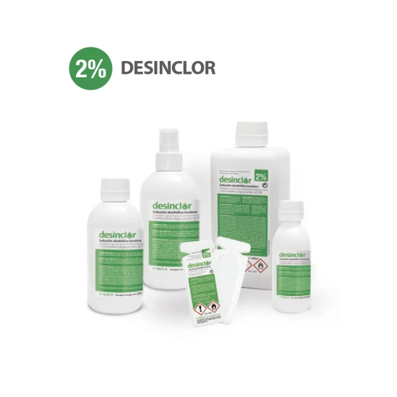 Desinclor Clorhexidina solución alcohólica 2%. Incolora 250 ml