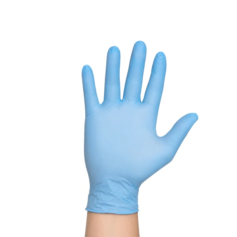 Guantes desechables de nitrilo azul sin polvo. 100 uds