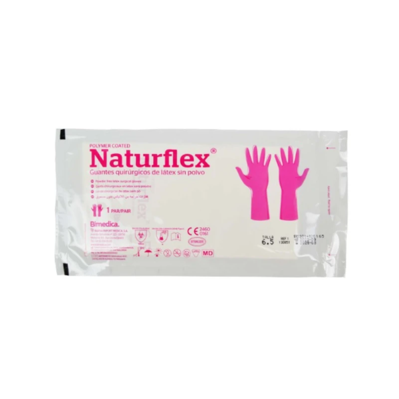 Guantes quirúrgicos estériles NATURFLEX 50 uds. Talla 6.5
