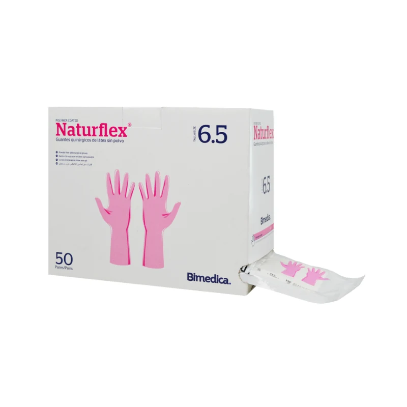 Guantes quirúrgicos estériles NATURFLEX 50 uds. Talla 6.5