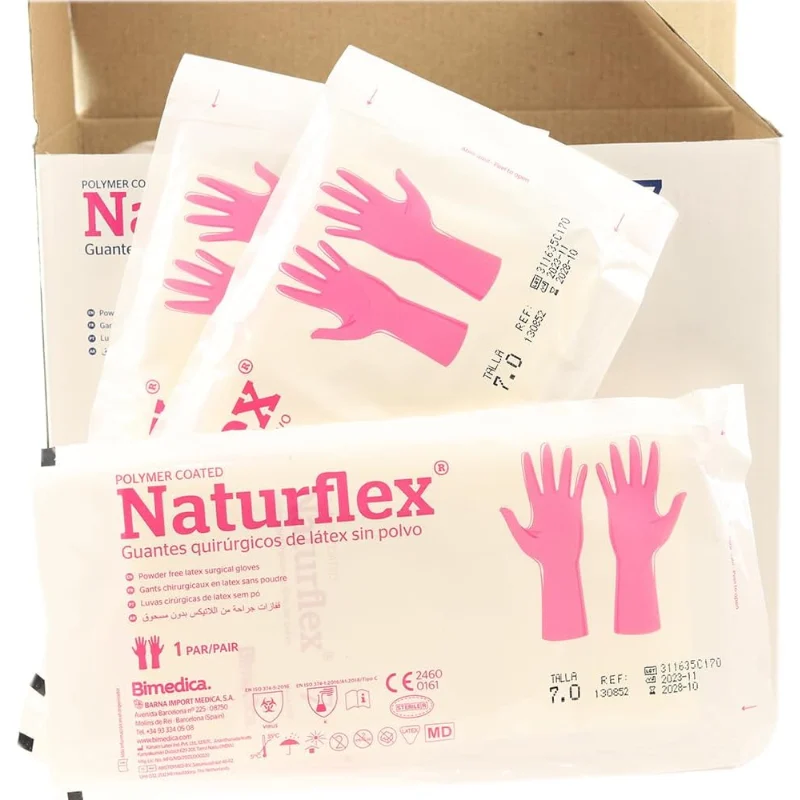 Guantes quirúrgicos estériles NATURFLEX 50 uds. Talla 7